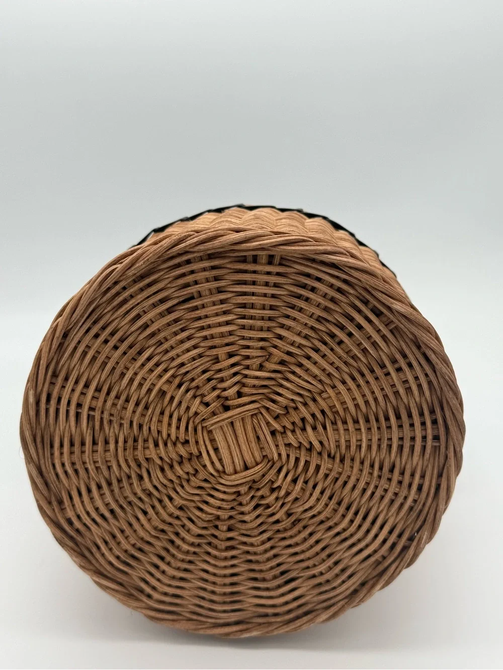 Saint Laurent Black & Tan Wicker Bucket Bag - Picture 5 of 16
